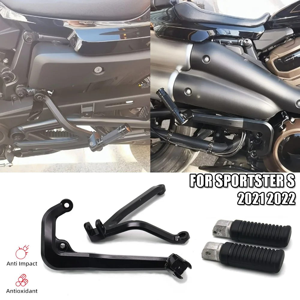 Motorcycle Rear Passenger Foot Pegs Footpegs Foot Rests Pedal & Mount Fit FOR Sportster S 1250 RH1250 RH 1250 2021 2022