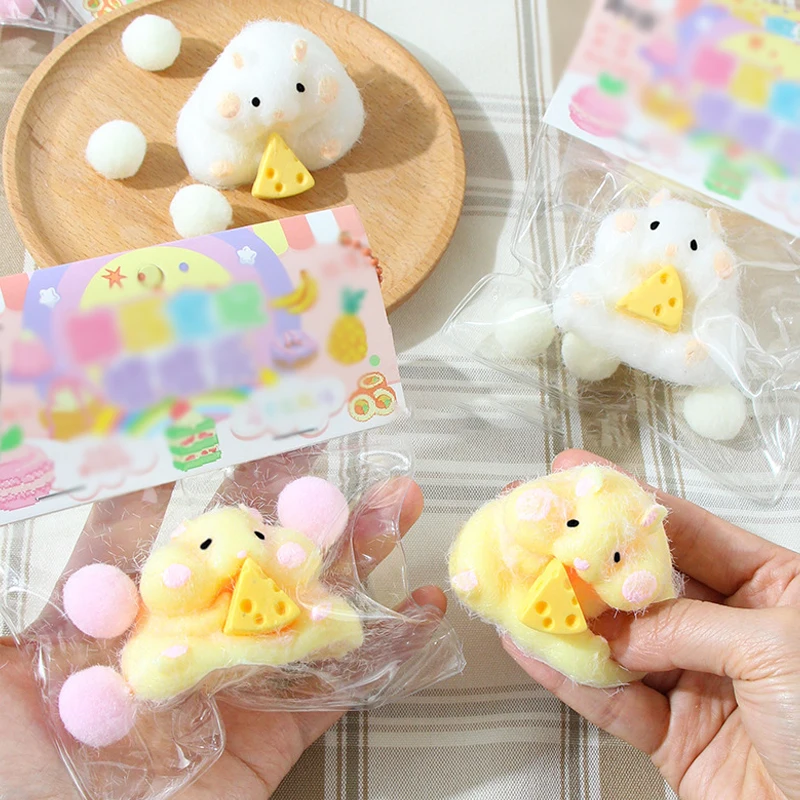 Милые мягкие игрушки для хомяков с сыром декор рабочего стола забавные снятия