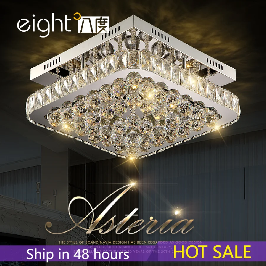 

Светодиодные потолочные светильники, современные хрустальные светильники K9, домашние светильники, освещение для гостиной, потолочные свет...