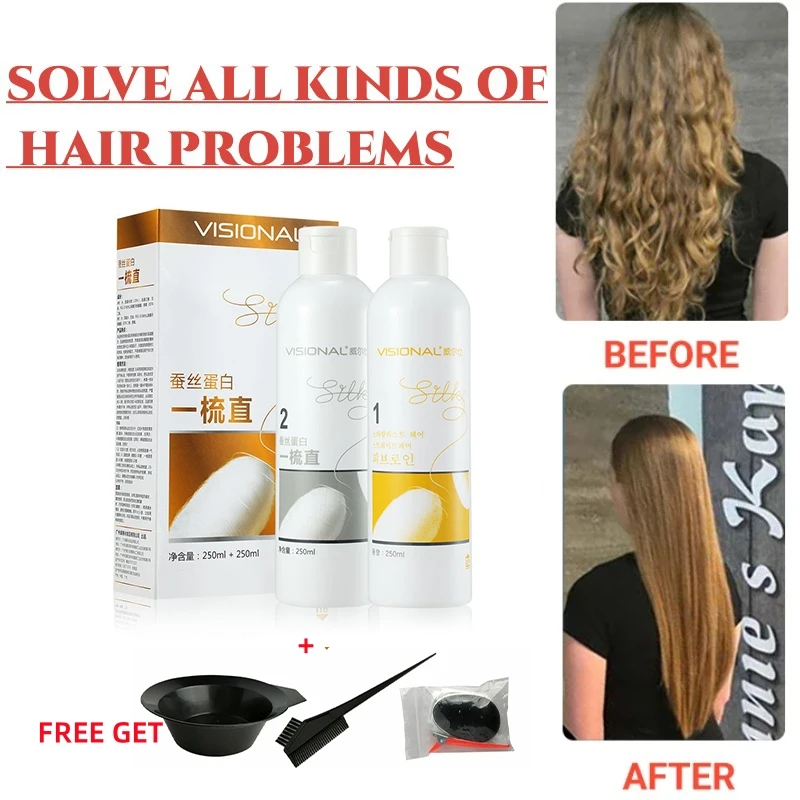 

Natural Coconut Oil Keratin Hair Straightening Smoothing Treatment for Curly Frizzy Hair Care Brazilian Keratin Products