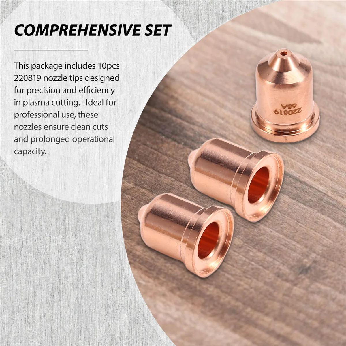 10шт 220819 Насадки 65А подходят для расходных материалов плазменной резки Powermax 65/85/105