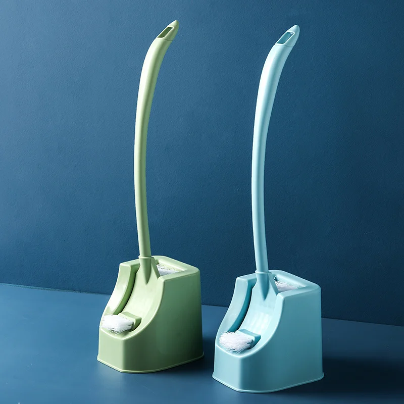 

Многофункциональная пластиковая щетка для туалета с двойной головкой, изогнутая щетка для мытья ванной комнаты, гибкая утолщенная ручка, угловая щетка