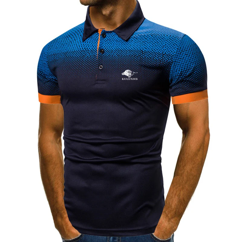

Fashion and Casual Men Short Sleeve Printed Polo Shirt