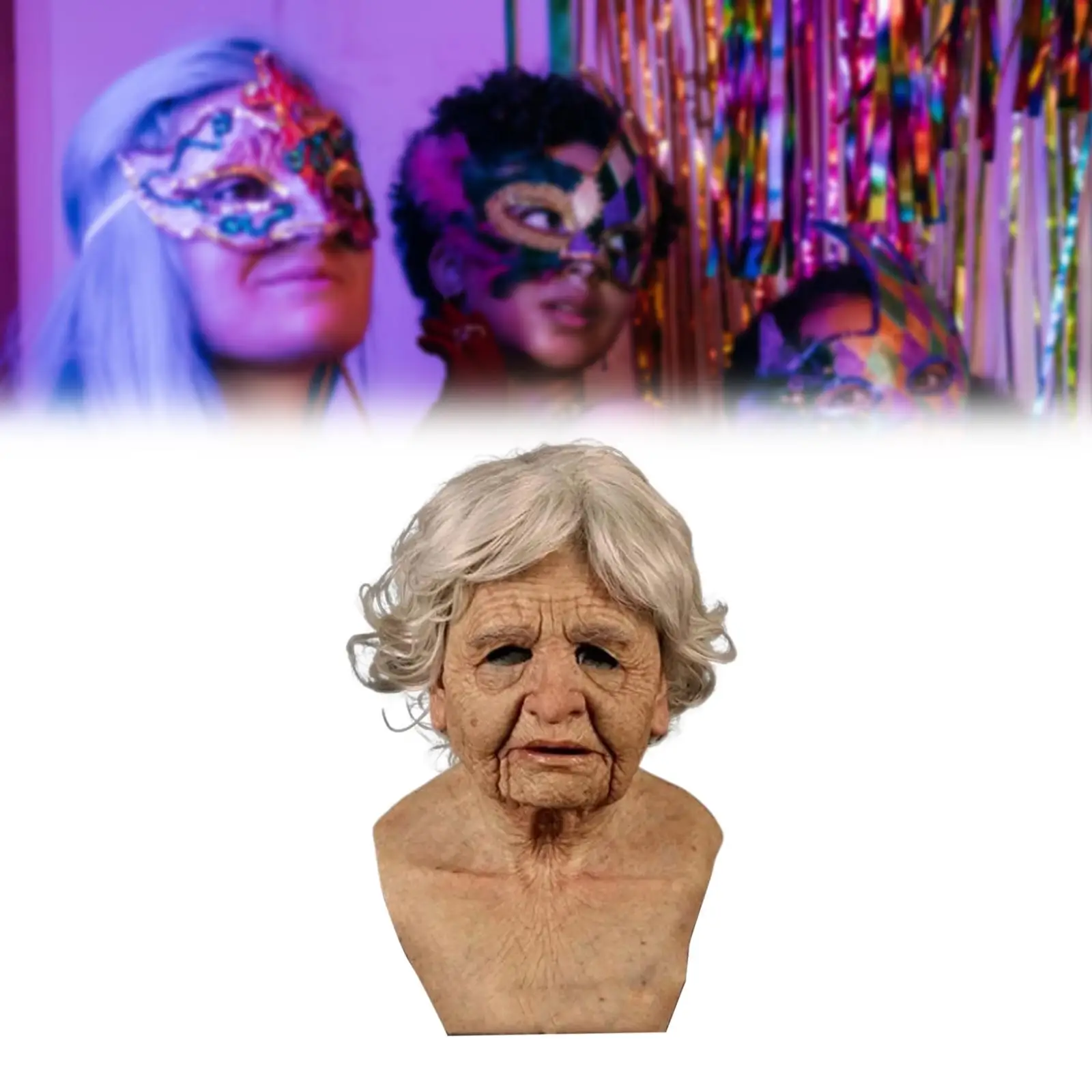 Новинка латексная маска от морщин человека Маскировка для маскарада |