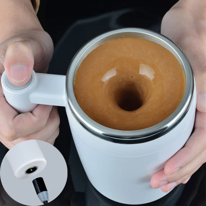 

USB Automatic Self Stirring Magnetic Mug 304 Stainless Steel Smart Coffee Milk Mixer Stir Cup Thermal Blender Gift Water Bottle