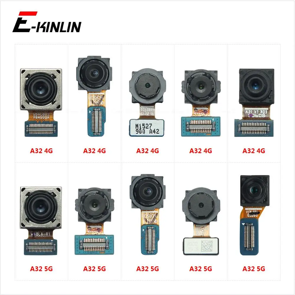 

Back Telephoto Ultrawide Depth Macro Front Facing Selfie Main Camera For Samsung Galaxy A32 4G 5G A325 A326 Flex Cable Parts
