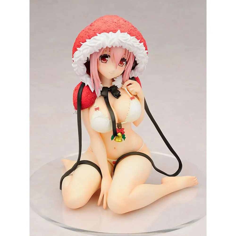 16 см аниме SUPER SONICO Рождественская красная шляпа рождество Сидящая анимационная