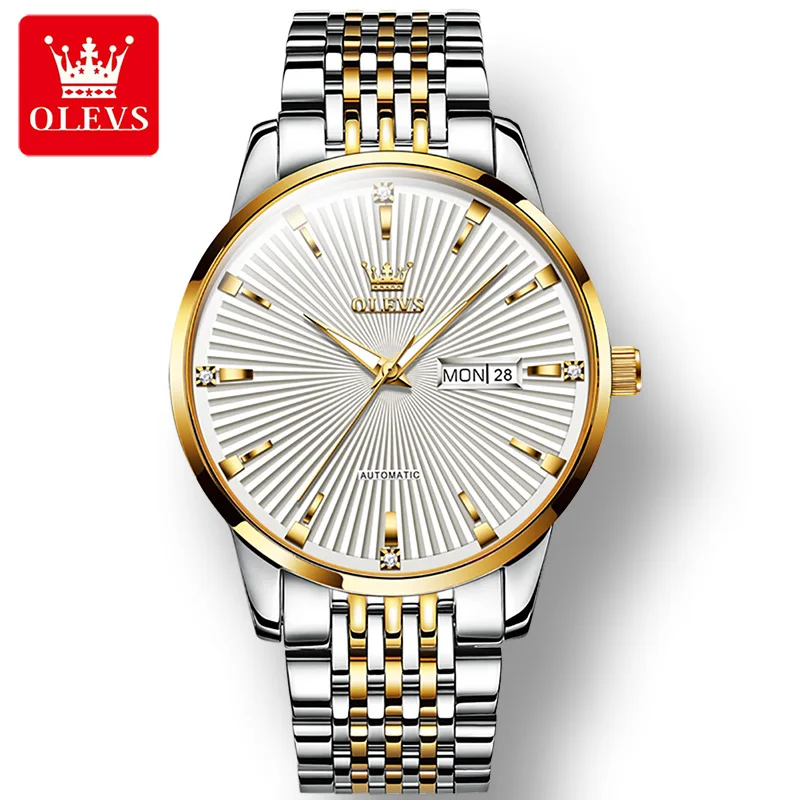 

OLEVS 6653 Waterproof Automatic Mechanical Watch for Men Business Full-automatic Luxury Stainless Steel Strap Men Wristwatch