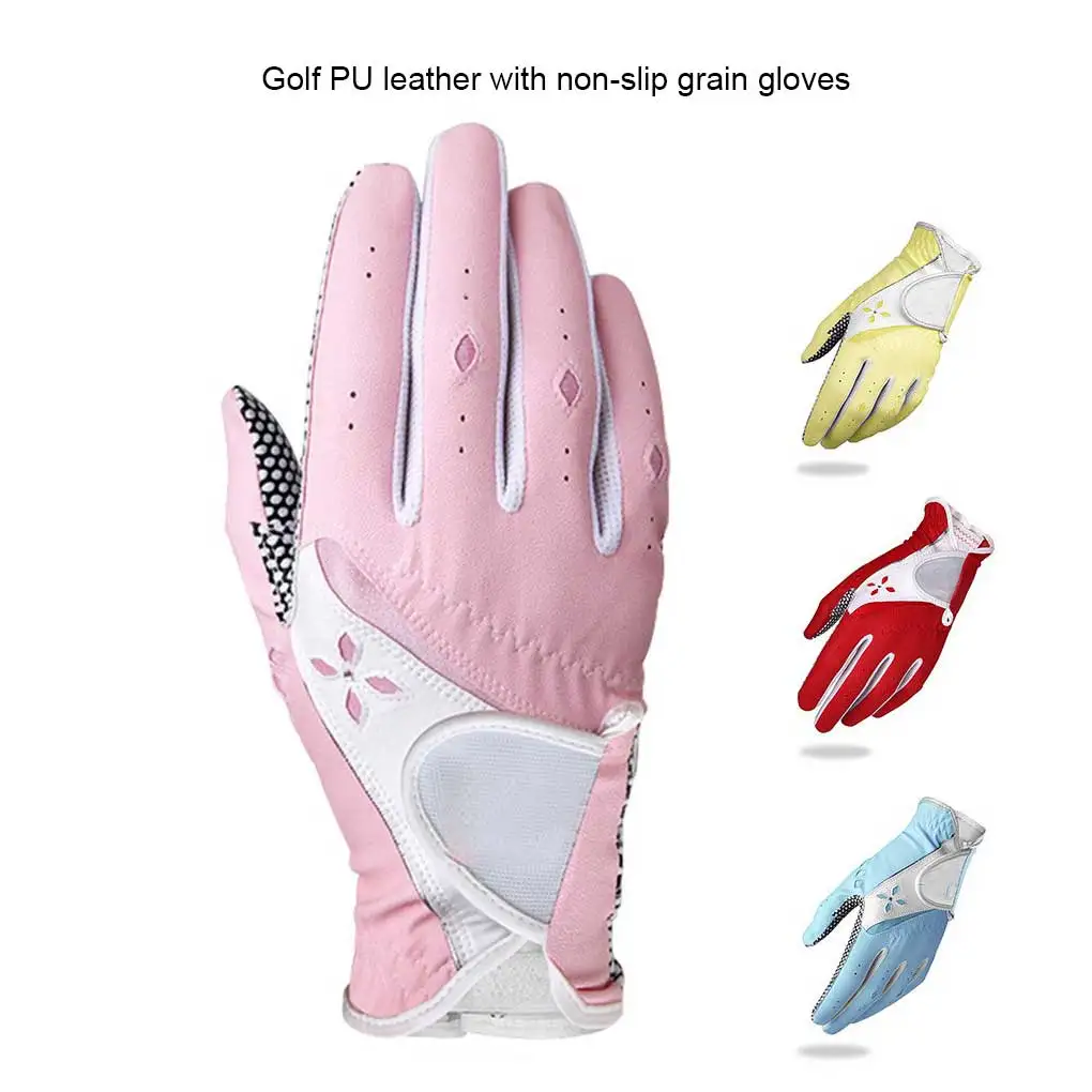 

Woman Golf Gloves Leather Anti-skid Breathable Practice Training Mitts