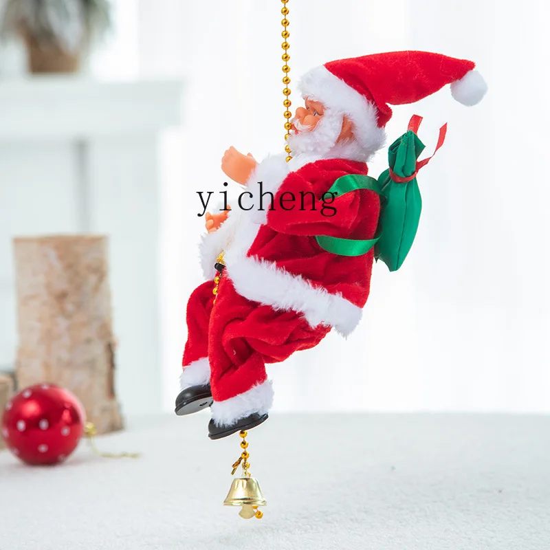 

XL Santa Claus Decoration Christmas Decorations Santa Claus Toys Rope Climbing Santa Claus