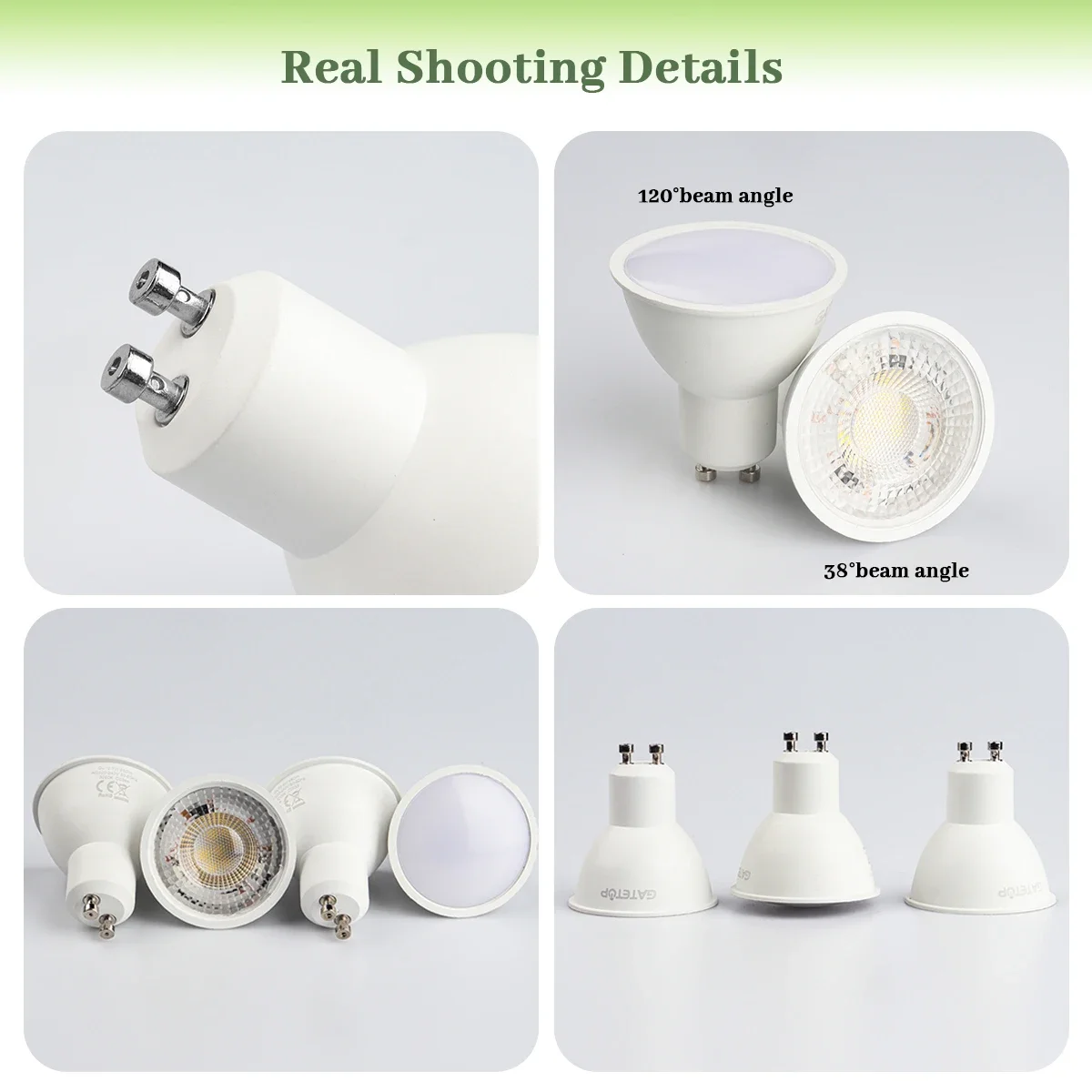 5 шт. GU10 AC220-240V светодиодные лампы с регулируемой яркостью 50 Вт галогенный