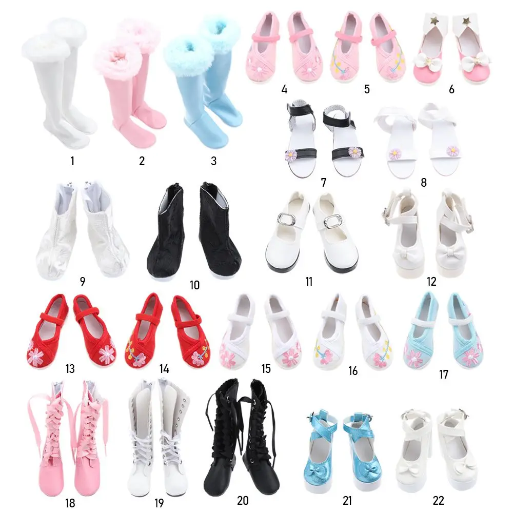 Fashion 1/3 PU Leather 22 Styles Play House Accessories Fabric Shoes 60cm Doll Boots Differents Color |