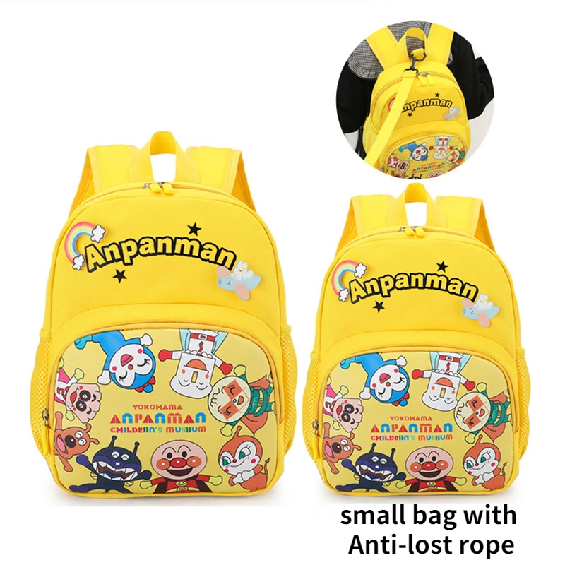 Kindergarten Schoolbag Backpack 2022 New Cartoon Anpanman Fashion Cute Nylon Backpack Japan Style Boys and Girls Anti-lost Bags