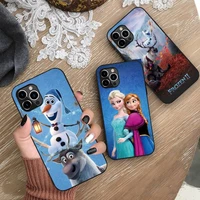 frozen elsa anna phone case silicone soft for iphone 13 12 11 pro mini xs max 8 7 plus x 2020 xr cover