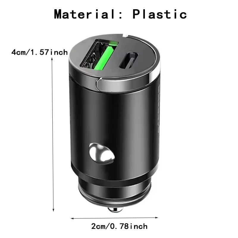 

ZRGAE 100 Вт Автомобильное USB-зарядное устройство типа C Автомобильные зарядные устройства Быстрая зарядка Автомобильное зарядное устройство для телефона Адаптер для iphone Samsung Huawei