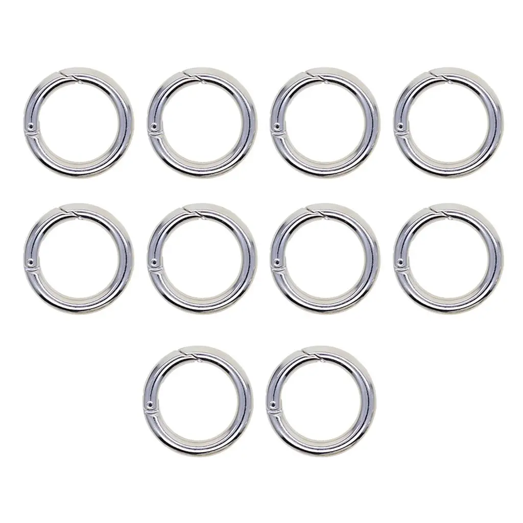 

10pcs Office /Home /Factory Multifunction 28mm Carabiner Snap Hooks Keychain Alloy