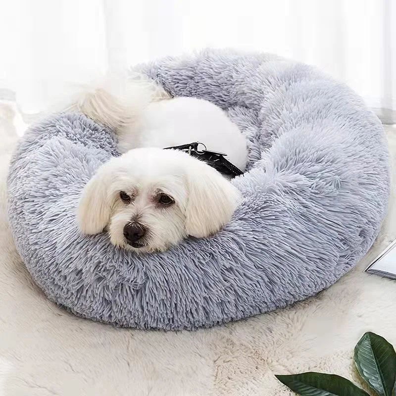 Pet Dog Bed Plush Cat Mat Beds for Large Labrador House Round Cushion Soft Samll Product Accessories |
