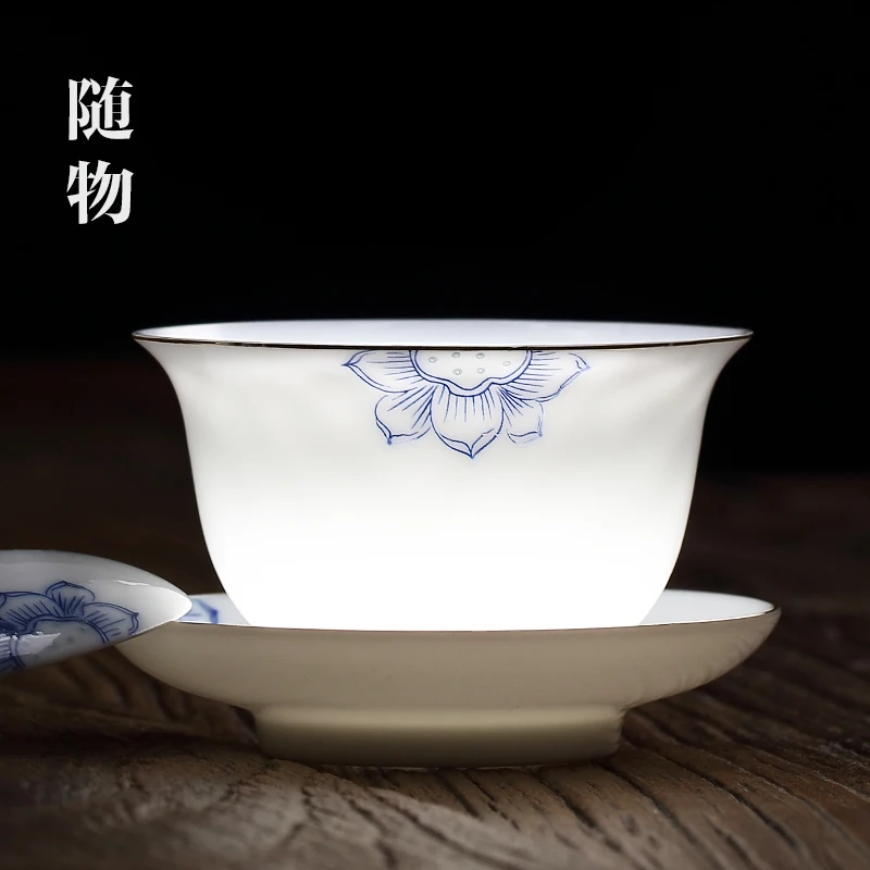 Чайная посуда Gaiwan Chawan набор из чаши для супа китайские кружки кунг-фу фарфоровая