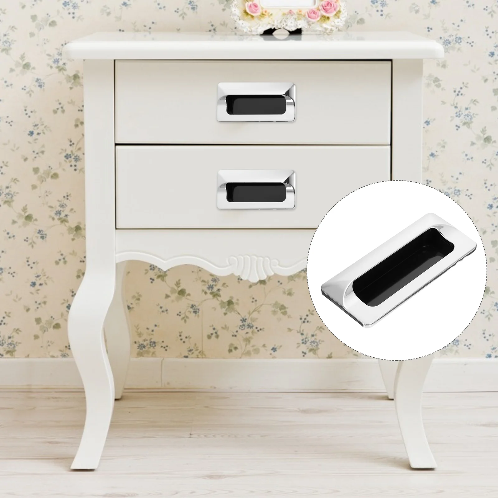 

2pcs Door Handle Invisible Drawer Handle Cupboard Wardrobe Handle for Home