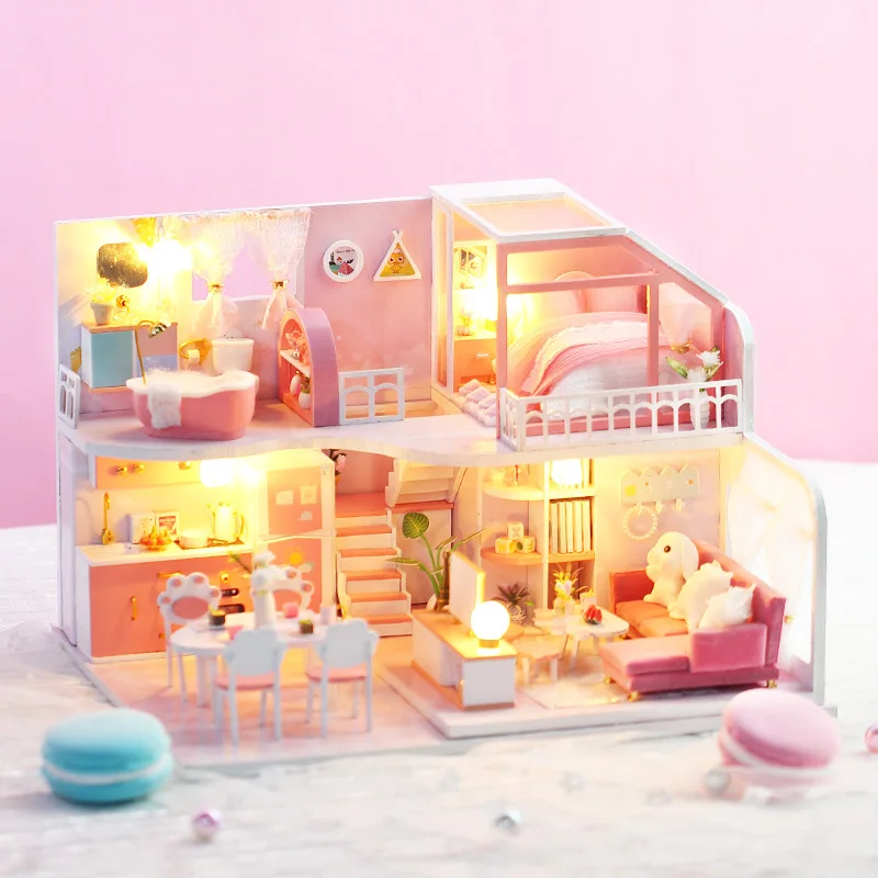 

Diy Three-Dimensional Puzzle Cottage Small Hand Do Mountain Wild Villa Toy Doll Creative Miniature Scene Sand Table House PZ-100