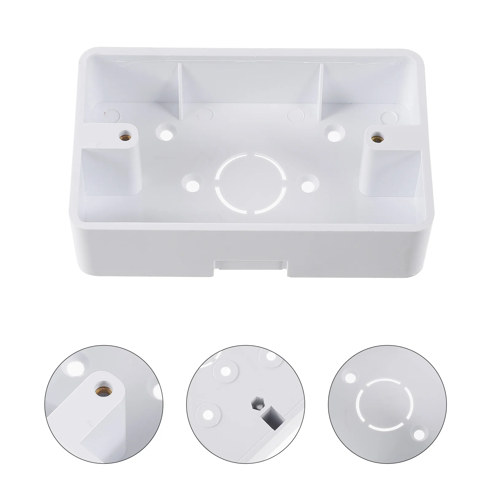 

5 Pcs Junction Box Plug Switch Outlet Single Gang Box Bracket Switch Install Accessory Abs Wall Socket Box Wall Mount Outlet Box