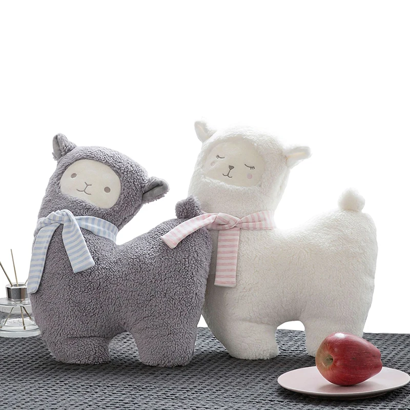 

43 см, мультяшная Милая альпака, овечка, плюшевая игрушка, прекрасная мягкая набивная кукла, украшение для комнаты, детская игрушка, подарок н...