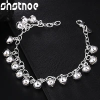 925 sterling silver bells sounds bead chain bracelet for women wedding engagement party charm jewelry