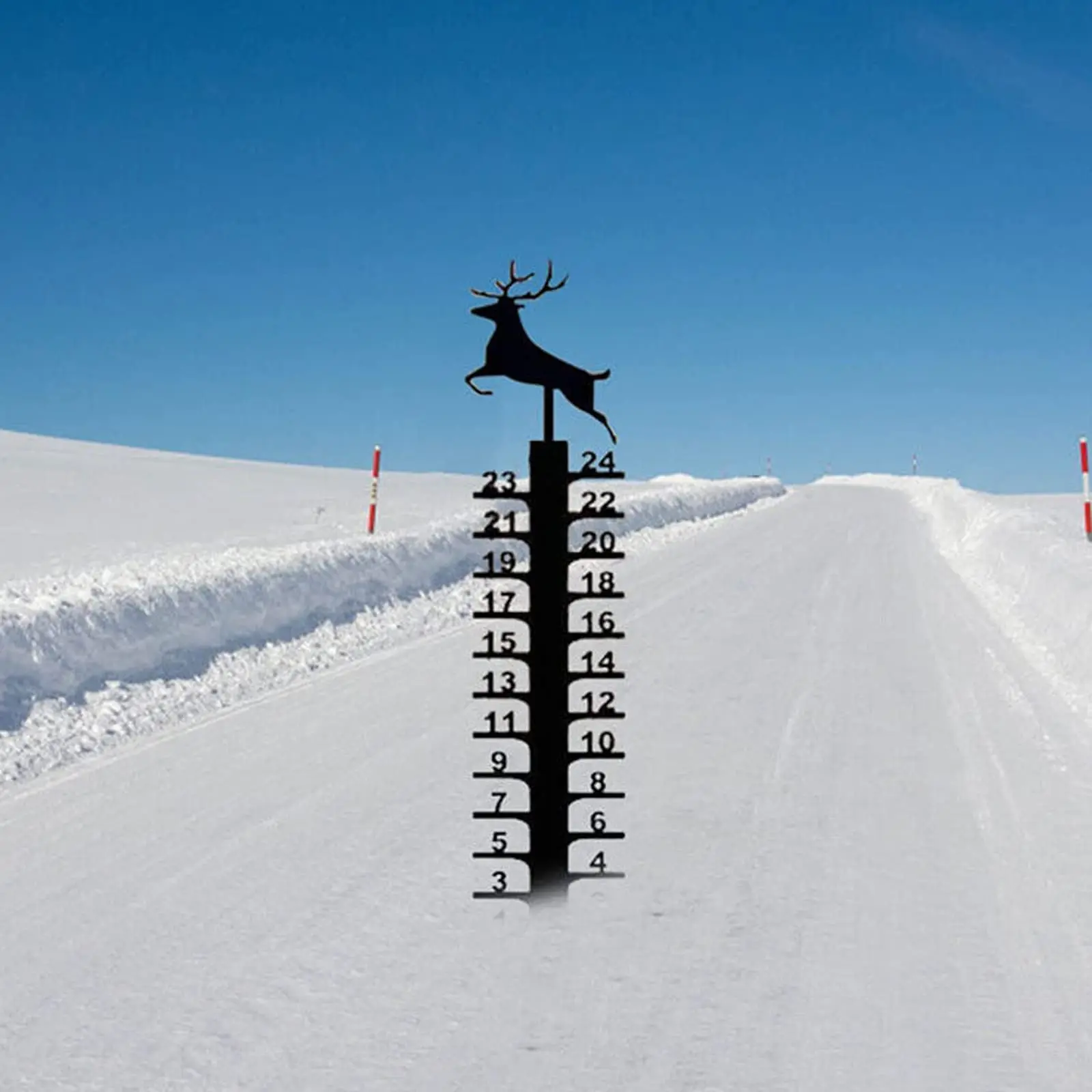 

Художественный измеритель снега ручной работы, металлическая палочка для измерения снега, садовые ставки, зимняя Снежинка, уличное украшение двора, рождественский подарок