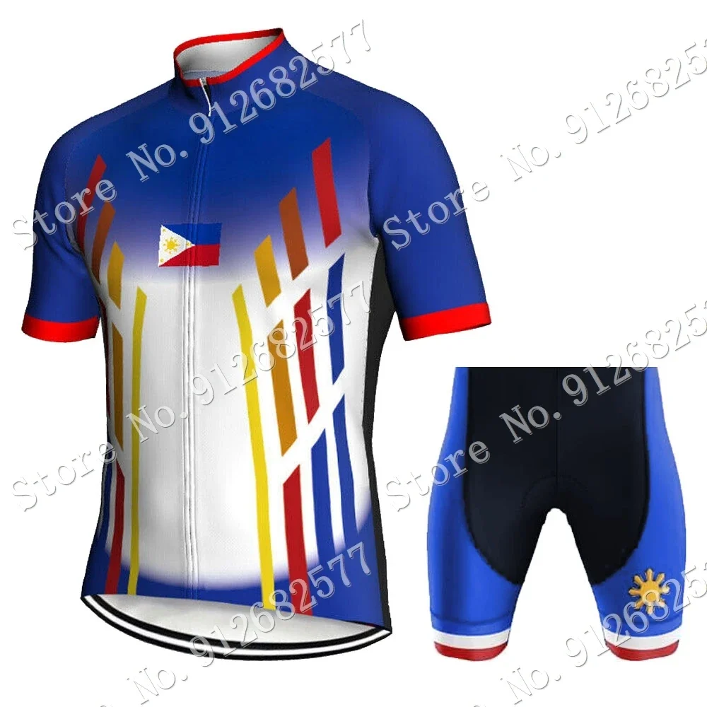 Командный Филиппинский велосипедный комплект из джерси 2024 одежда для шоссейного