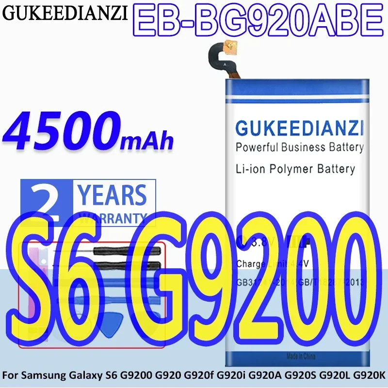 GUKEEDIANZI Аккумулятор EB-BG920ABE 4500 мАч для Samsung Galaxy S6 SM-G920 G920F G920I G920A G920T G920V G920P G920S G9200 G9208