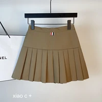 tb suit material short skirt pleated skirt autumn and winter high waist thin a line skirt all match skirt hakama women