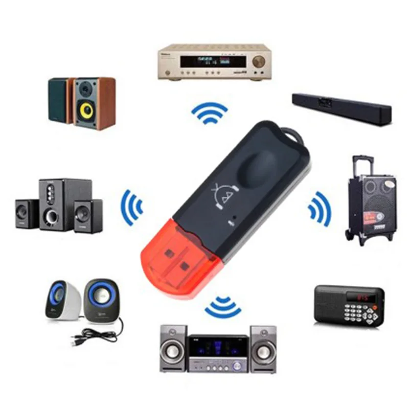 

1 шт. USB Aux Bluetooth V2.1 приемники беспроводной стерео аудио mp3-плеер 6x2x см