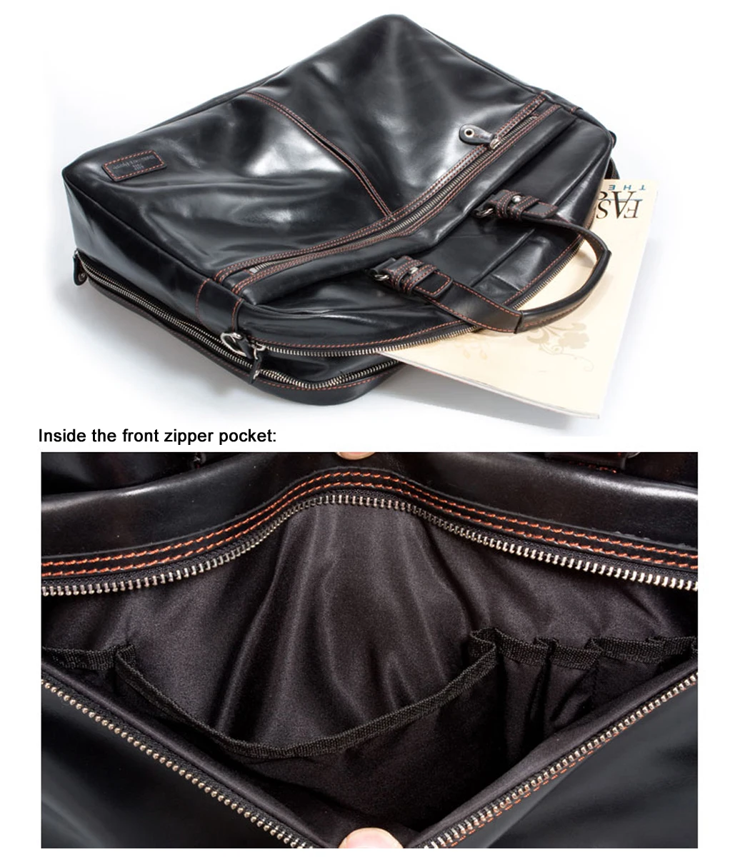 Роскошный мужской портфель из натуральной кожи деловая сумка мужская для