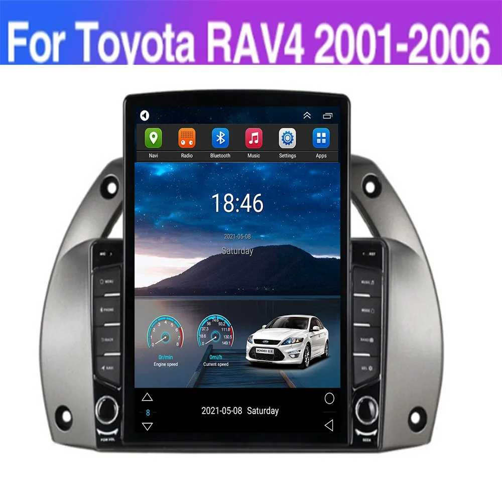 

For Tesla Style 2Din Android12 Car Radio For TOYOTA RAV4 2001-2005 2006 Multimedia Video Player GPS Stereo Carplay DSP RDS Camer