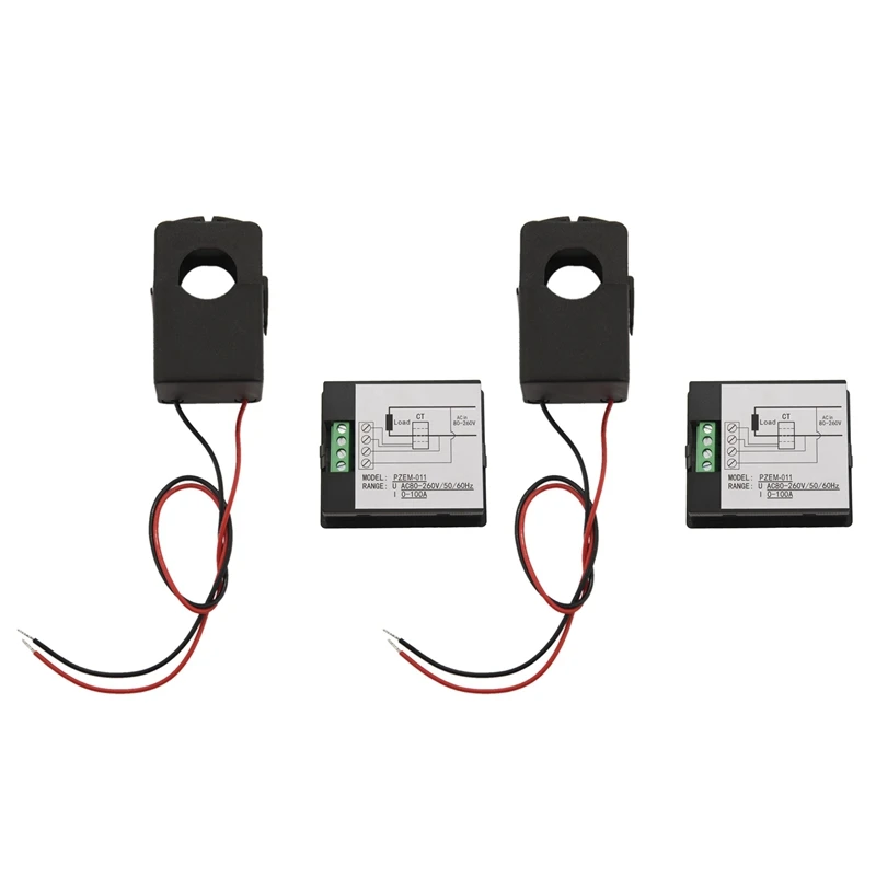

2X Single Phase Digital Electric Saver Power Meter Wattmeter 220V 100A Khw Energy Meter Pzem-011 with Ct Split