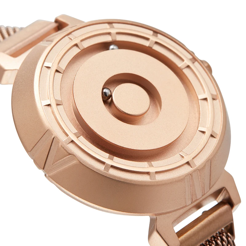 

Eutour Ladies Magnetic Watch No Glass Ball Bearing Watches Quartz Elegance Minimalist Watch Stainless Steel Mesh Bracelet 36Mm