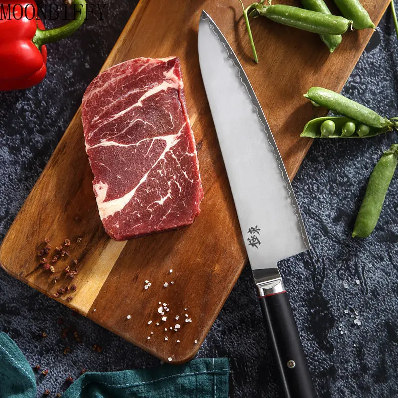 

Высококачественный кухонный нож, шеф-повар из дамасской нержавеющей стали с лазерной обработкой, резак, мясницкий нож для хлеба, зубчатый инструмент