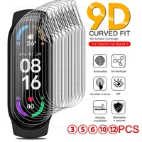 3 12pcs hydrogel film for xiaomi mi band 6 5 band6 miband6 9d curved protective film on xiomi miband 6 smart wristband not glass