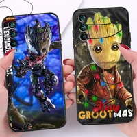 marvel groot cartoon phone cases for xiaomi redmi 9at 9 9t 9a 9c redmi note 9 9 pro 9s 9 pro 5g funda soft tpu back cover
