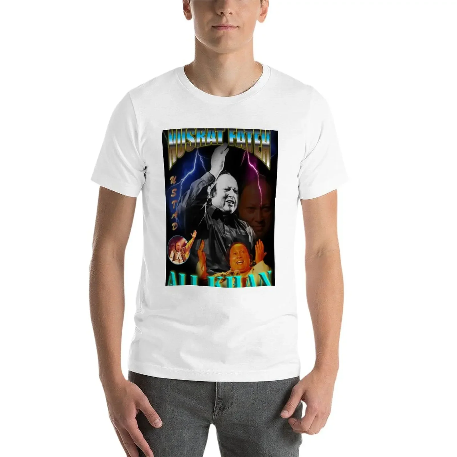 New Nusrat Fateh Ali Khan Bootleg Style T-Shirt sweat shirt hippie clothes T-shirt men