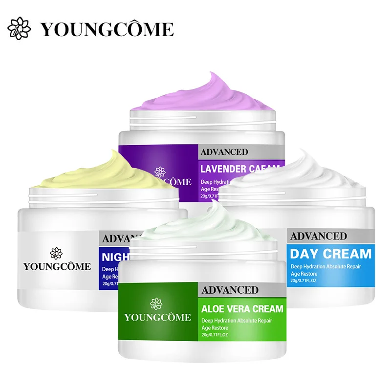 

YOUNGCOME Lavender Aloe Vera Day Night Cream Whitening Moisturizing Anti-acne Softing Smoothing Lifting Firming Anti-Aging