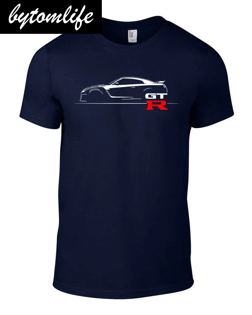 

Navy Gtr Supercar Turbo Niss Car T shirt Custom Mens Womens R34 R35 Nismo 2019 New Fashion Low Price Round Neck Men Tee shirt