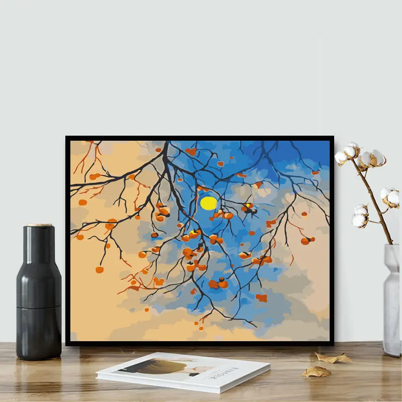 

00524Ann-Tulip diy digital oil painting oil painting acrylic flower painting explosion hand-filled landscape painting