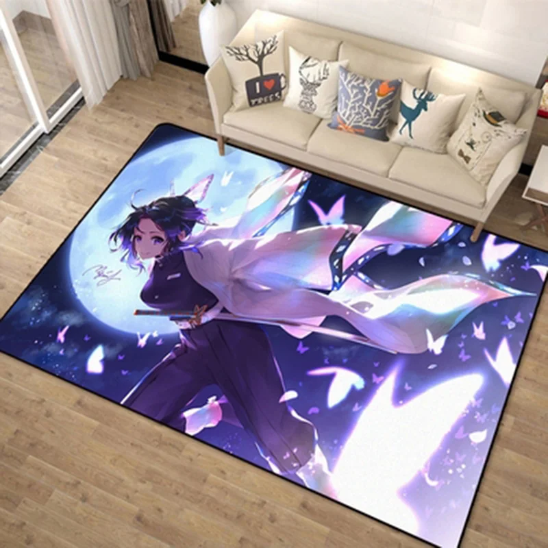 

Милый коврик для двери с изображением девушки из аниме «рассекающий демонов», ковер для спальни, зала, дивана, мультяшный детский коврик для...