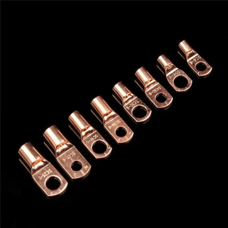 60CPS SC6-25 Boxed Car Auto Copper Ring Terminal Wire Crimp Connector Bare Cable Battery Terminals Soldered Connectors Nuts images - 6