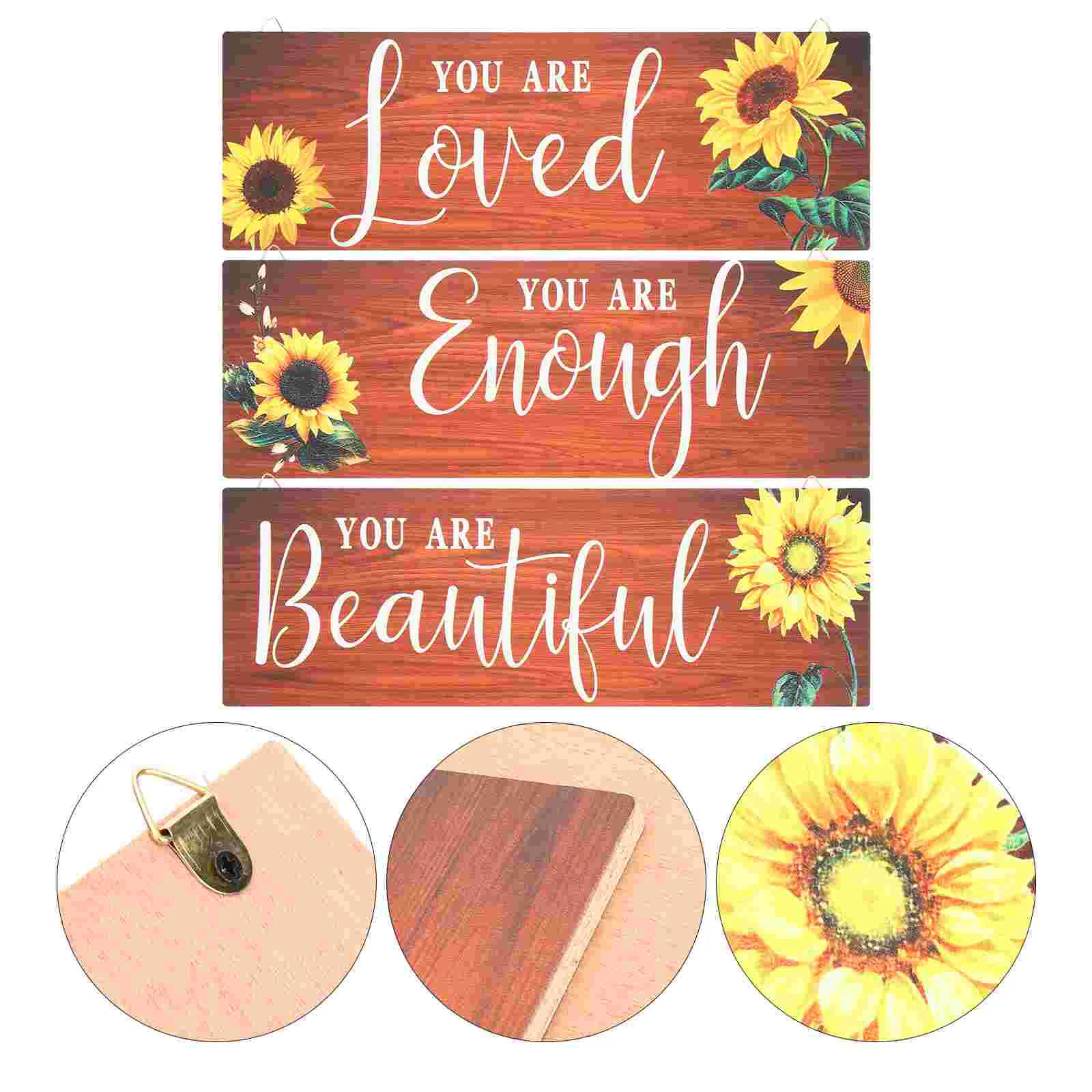 

Wall Sign Sunflower Quotesinspirational Word Rustic Positive Saying Plaque Inpirational Housewarming Gift Canvas Wooden Flower