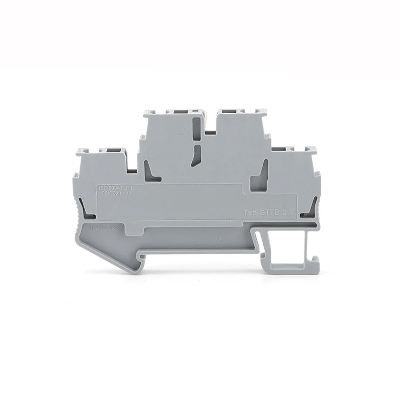 

1PCS STTB2.5 DIN Rail Terminal Block Screw Clamp Connector 500V 24A 0.2-2.5mm2 Universal Spring Electrical Wire Cable Connectors