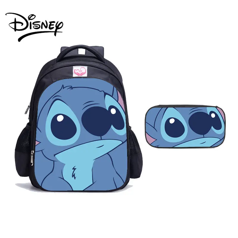 Disney Stitch Kids Backpack Student Schoolbag Kindergarten Shoulder Backpack Pencil Bag Durable Reliable Large Capacity