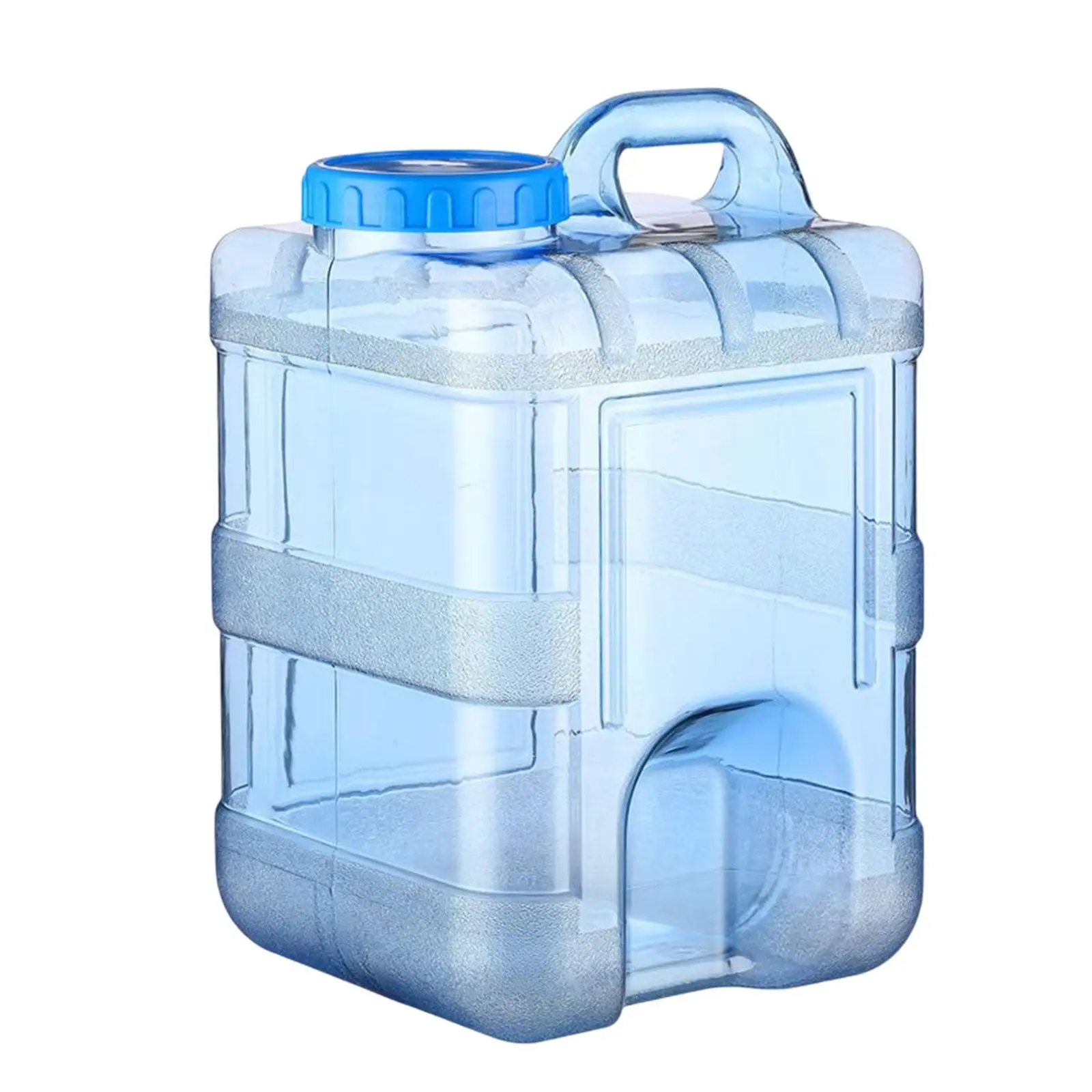 

15L Transparent Blue Portable Water Storage Barrel Container for Washing Hands and Drinking Water Easily Clean Compact Water Jug