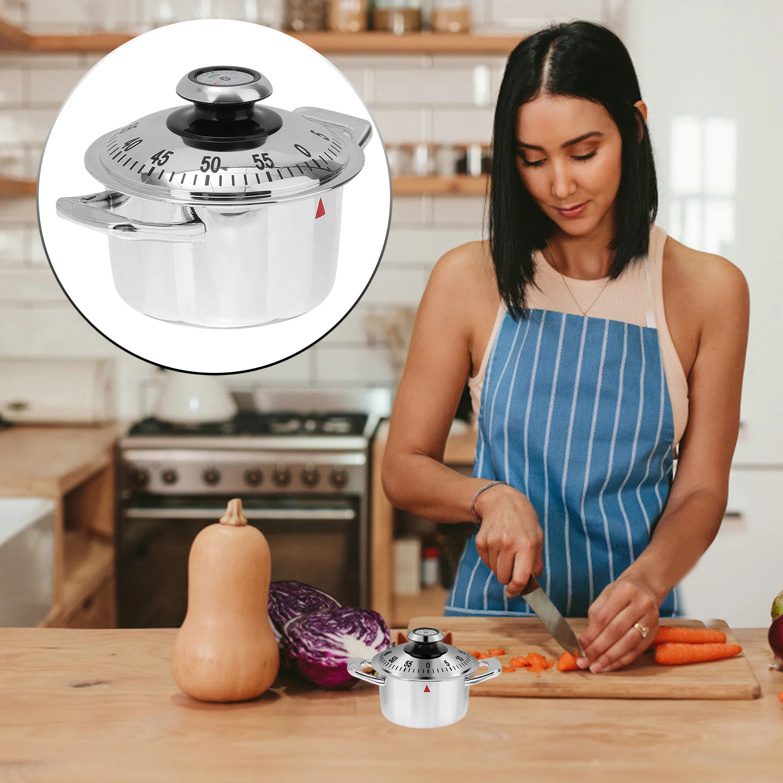 Timer Pot Shape Creative Cooking Baking Cake Alloy Learning Mechanical Child